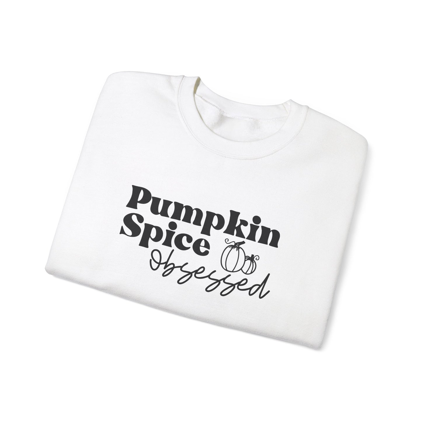 Pumpkin Spice Obsessed Sweatshirt, Pumpkin Spice Season Pullover, Women's Fall Sweater, Cozy Fall Tops, PSL, Coffee Lover Crewneck, Cute Tee