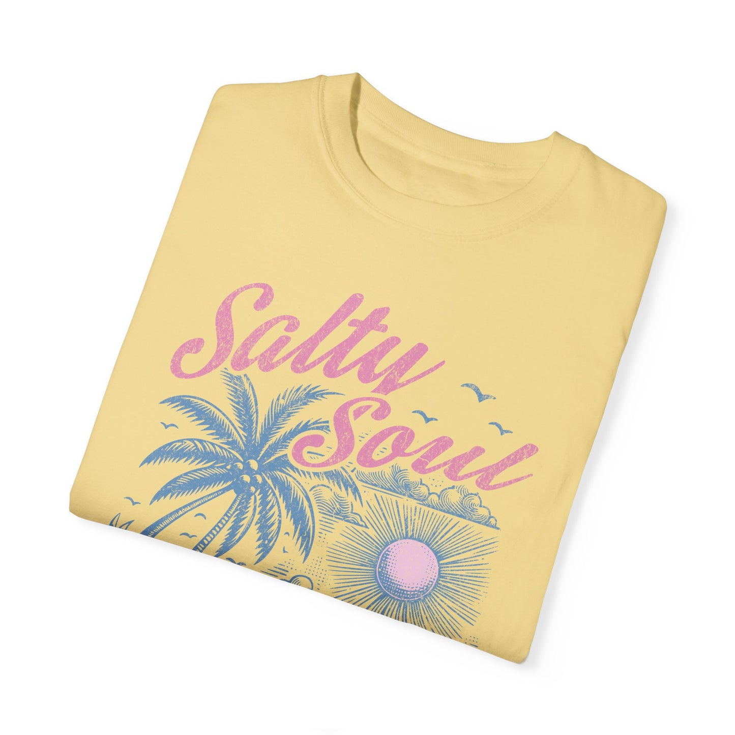 Salty Soul T-Shirt - Beach Summer Vacation Retro Trendy Unisex Tee, Spring Break Graphic Shirt, Coastal Vibes Clothing, Ocean Lover Gift