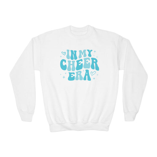 In My Cheer Era, Blue, Youth Crewneck Sweatshirt