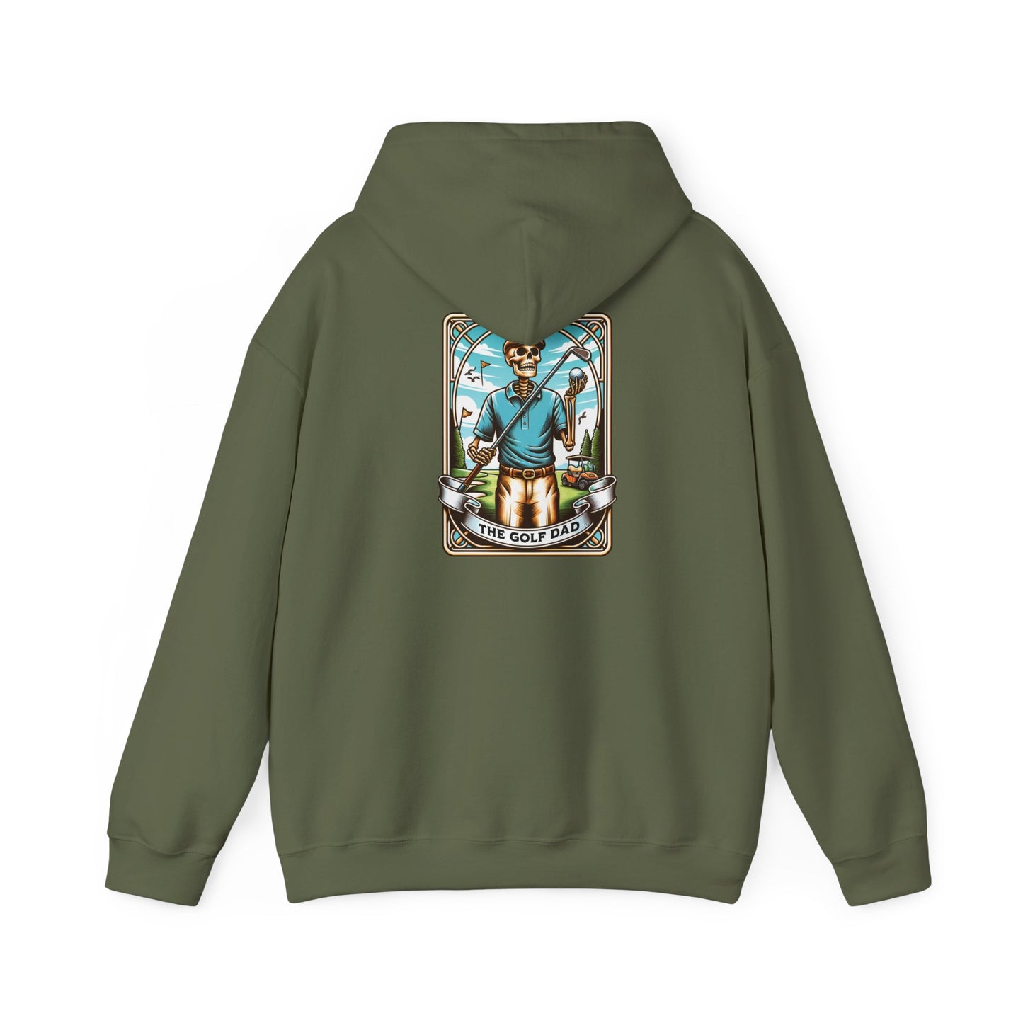 The Golf Dad Tarot Card Unisex Heavy Blend™ Hooded Sweatshirt